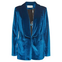 Self Portrait Blue Velvet Blazer L