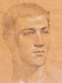 "Self Portrait" by Charles L'Eplattenier, Art Nouveau Painter and Architect