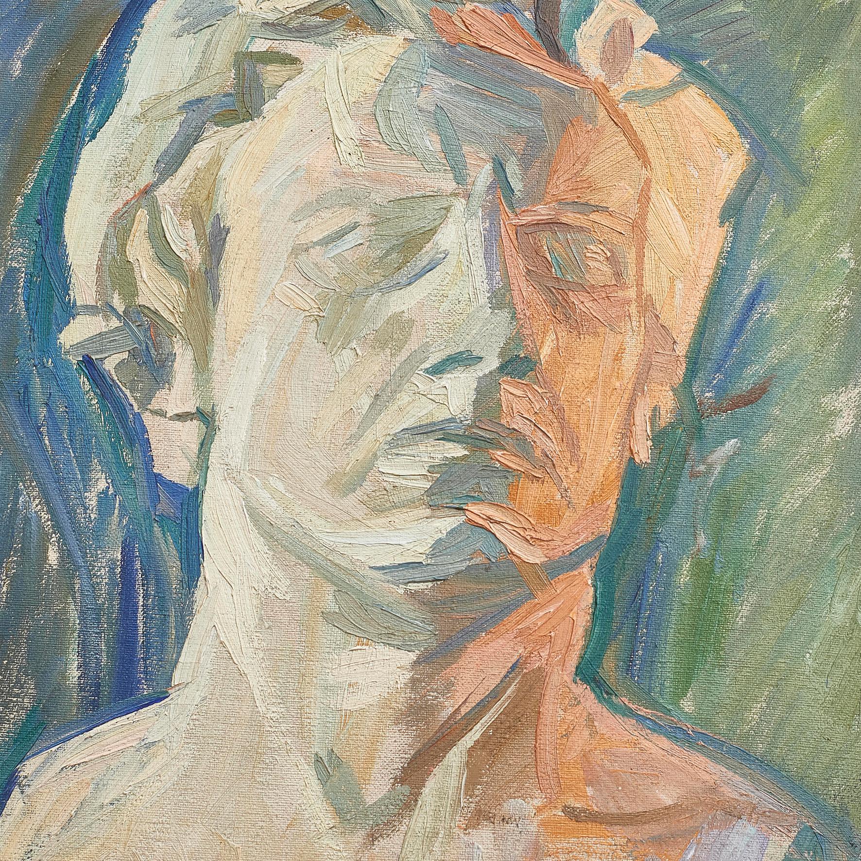 Danish  Man Portrait By Edvard Weie For Sale