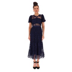 Self-Portrait Corded Guipure Lace Midi Dress
