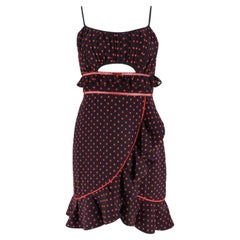 Self-Portrait Cut-Out Detail Polka-Dot Dress