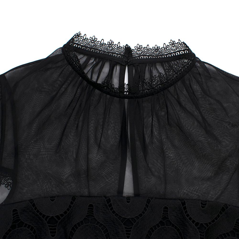 Women's or Men's Self-Portrait Evie Black Midi Dress UK 8 For Sale