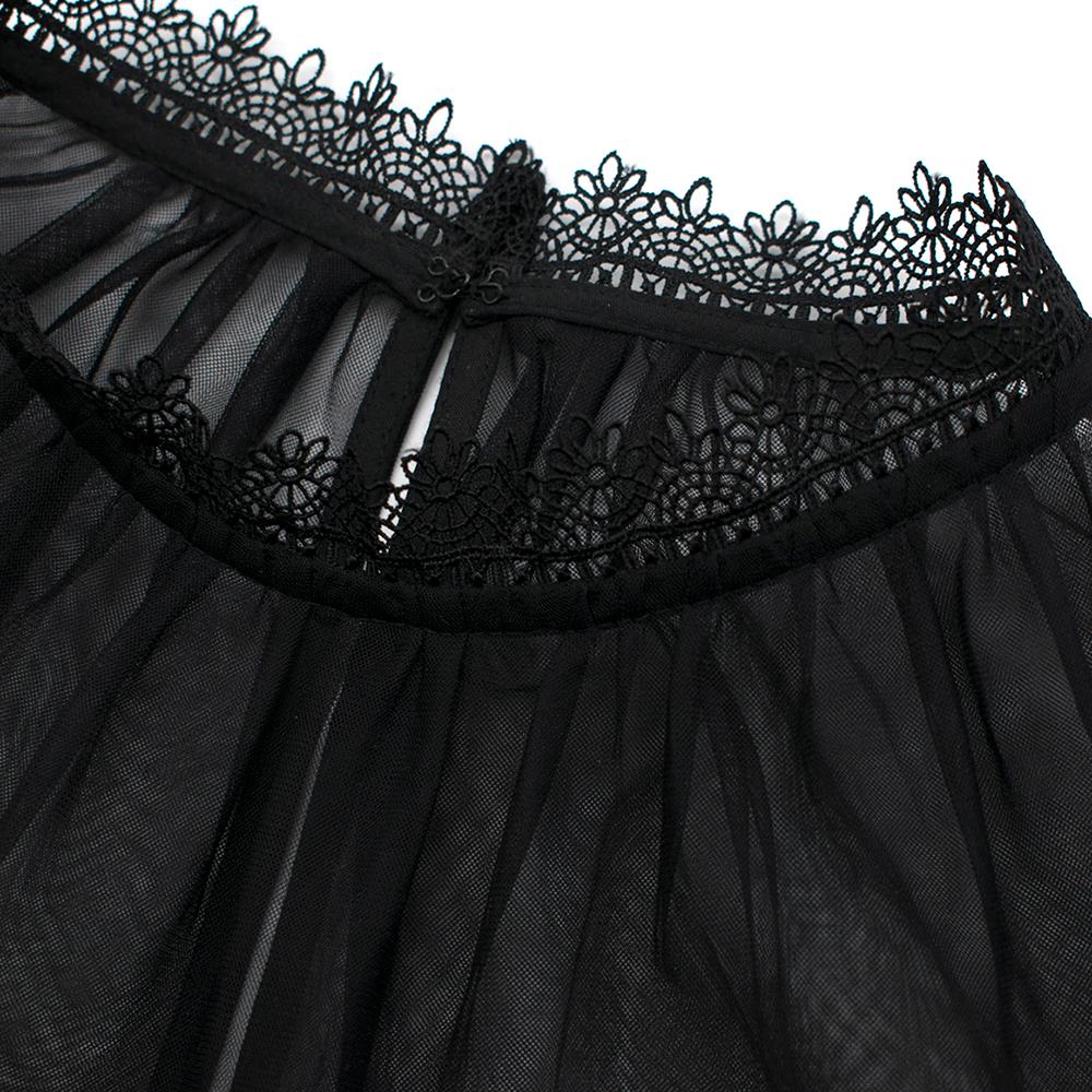 Self-Portrait Evie Black Midi Dress UK 8 For Sale 1