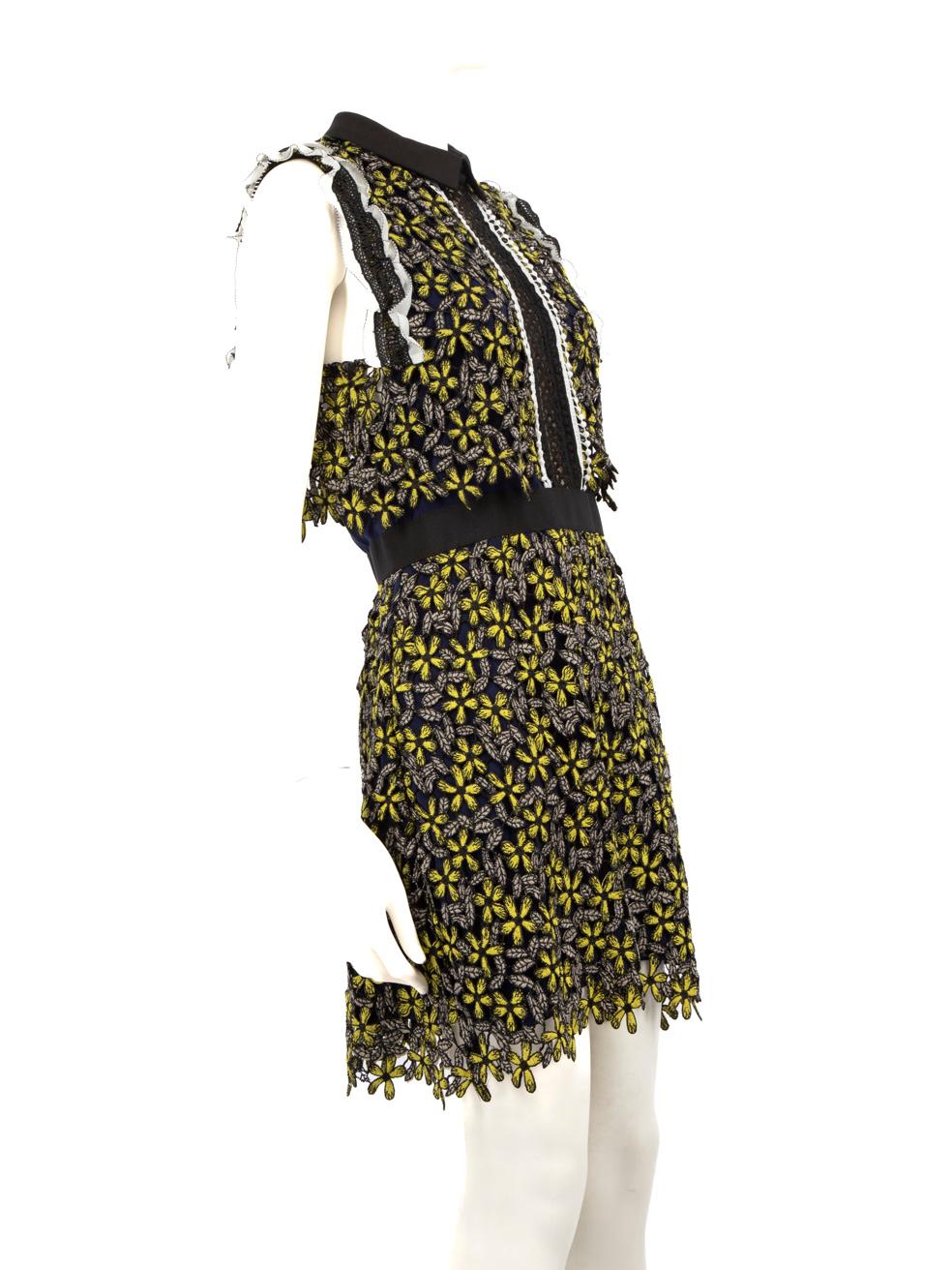 CONDITION is Very good. Minimal wear to the dress is evident. Pulls to the lace on front left bust, front lower half and in two areas above the back hem. Missing composition label on this used Self-Portrait designer resale item.
 
 
 
 Details
 
 
