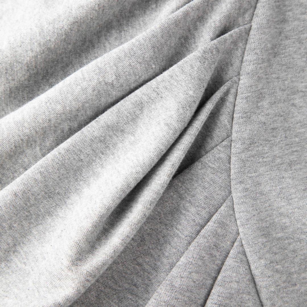 Self-Portrait Grey Ruched Skirt Mini Dress Size S In New Condition For Sale In London, GB