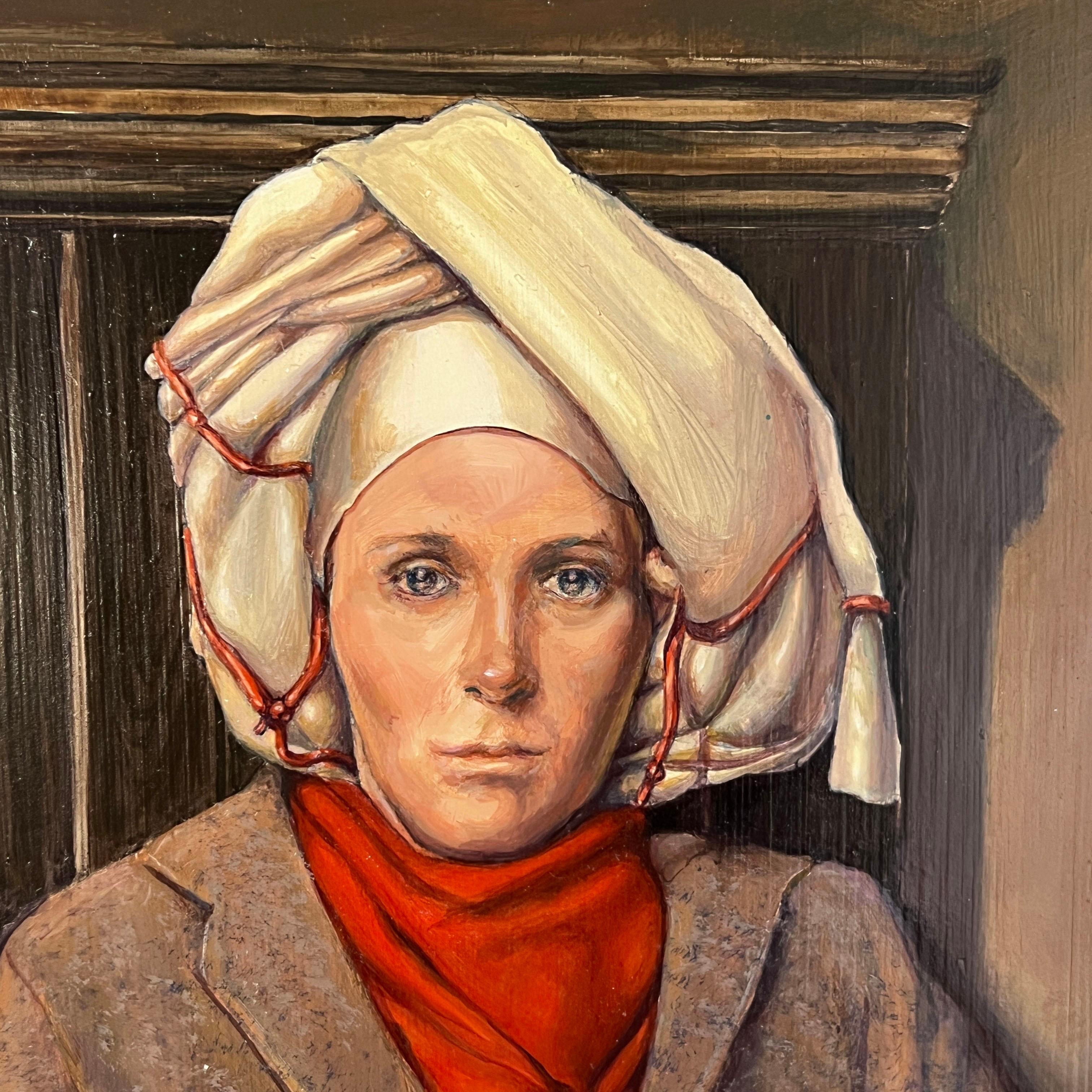 Postmoderno Self Portrait In Tempura Titled “Coming Out”, Signed D. Darcy, C. 1990s in vendita