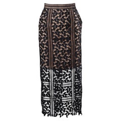 Self-Portrait Midi-Rock mit Blumenmuster - 20er Jahre