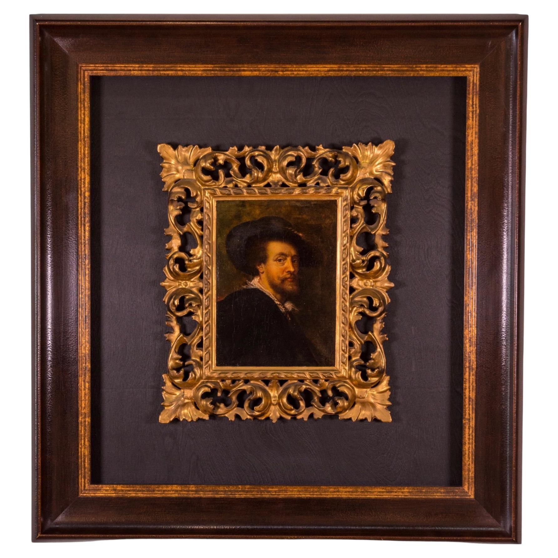 Self Portrait of Peter Paul Rubens, 18th Century Dutch, Oil on Canvas For Sale