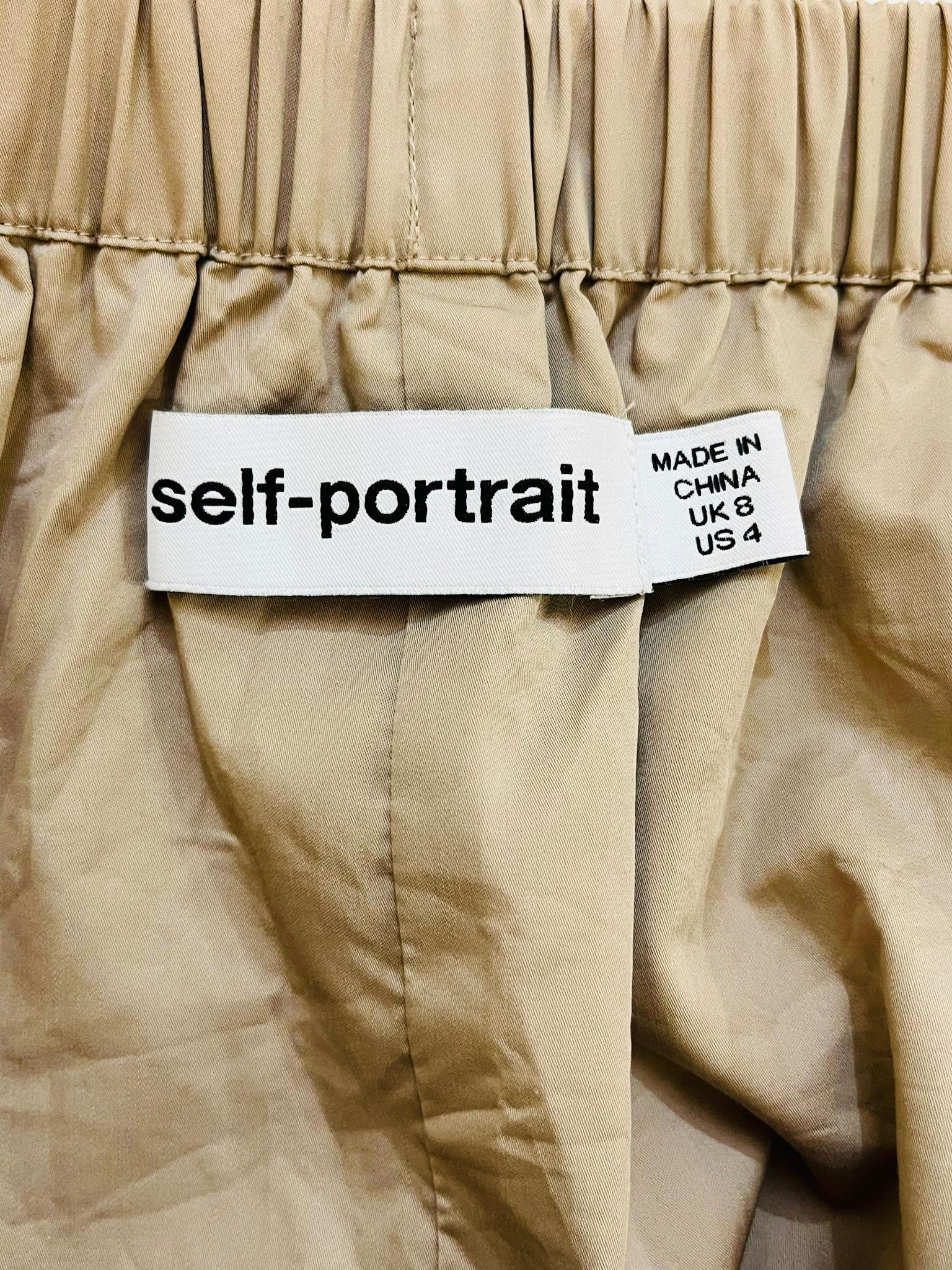 Self-Portrait Off Shoulder Cotton Jumpsuit For Sale 1