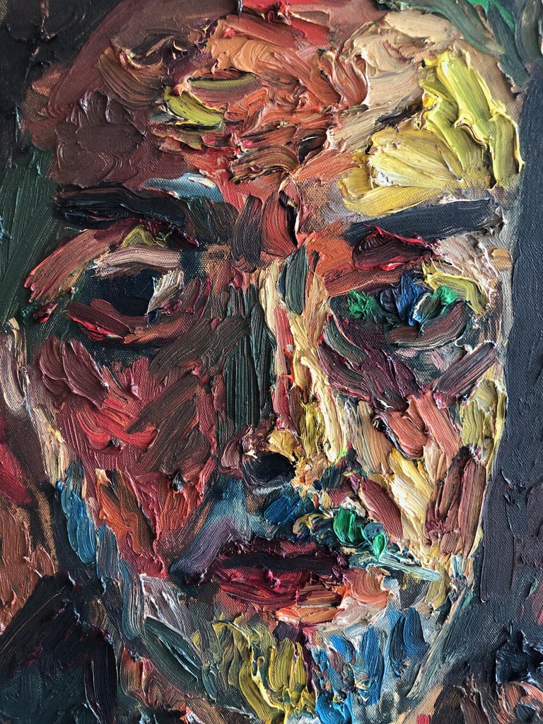 Self Portrait Oil on Canvas by Joe Reno For Sale at 1stDibs