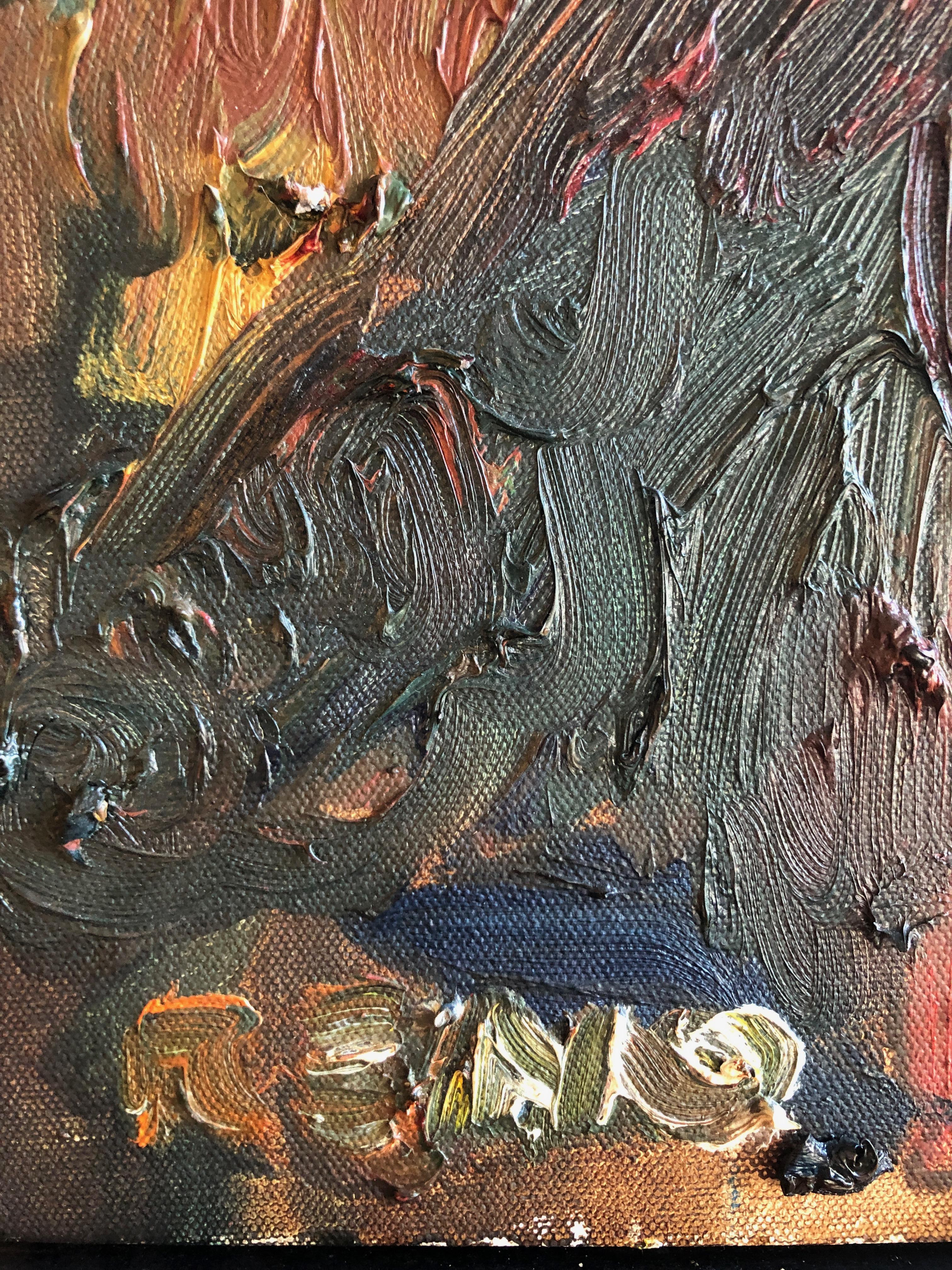 Self Portrait Oil on Canvas by Joe Reno In Good Condition For Sale In Seattle, WA
