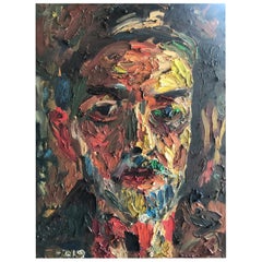 Self Portrait Oil on Canvas by Joe Reno