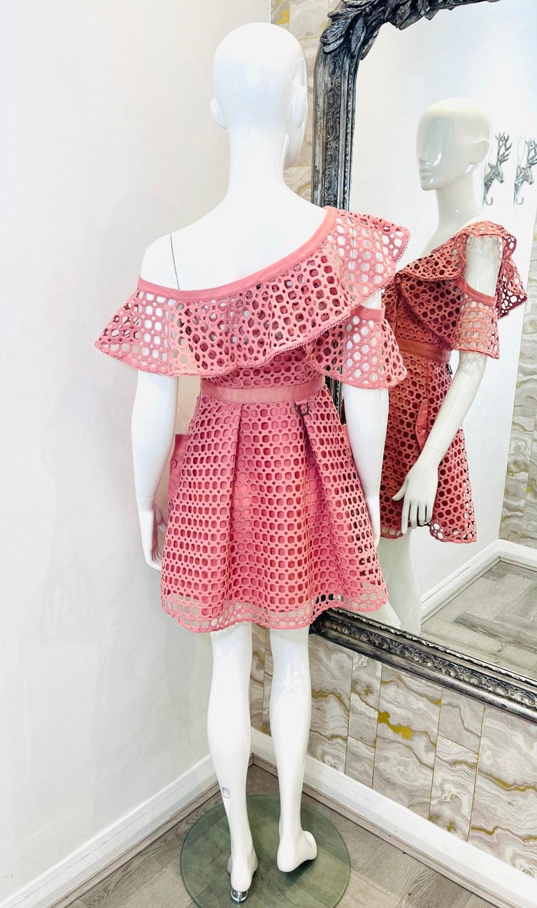 Self-Portrait One-Shoulder Guipure-Lace Dress at 1stDibs