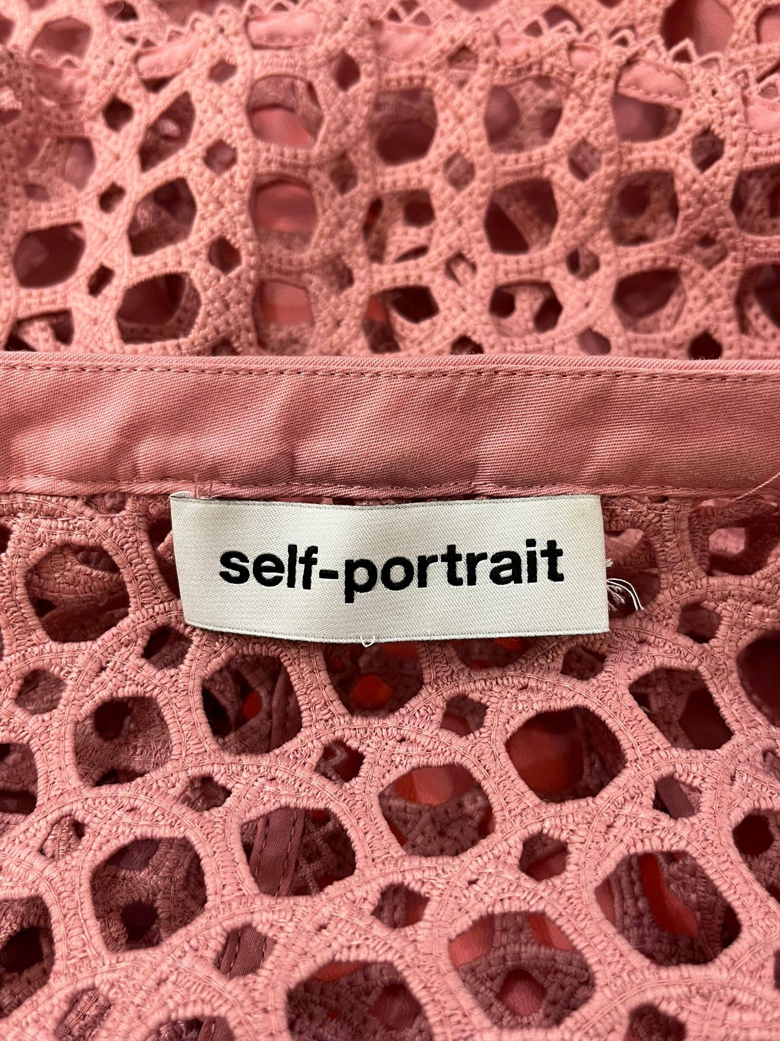 Self-Portrait One-Shoulder Guipure-Lace Dress For Sale 2