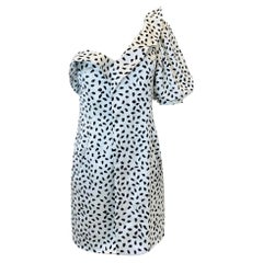 Self Portrait One Shoulder Polka Dot Dress