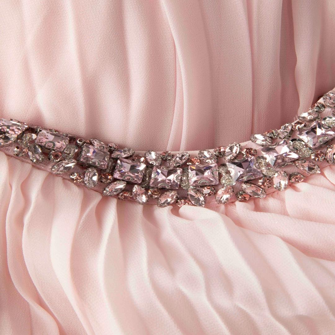 Self-Portrait Pink Chiffon Cape Midi Dress Size S In Good Condition In London, GB