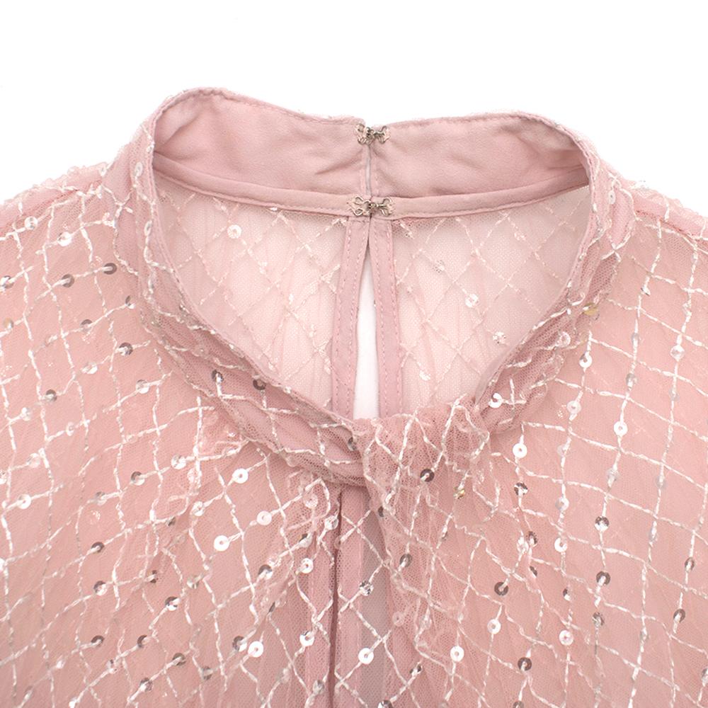 self portrait pink lace dress