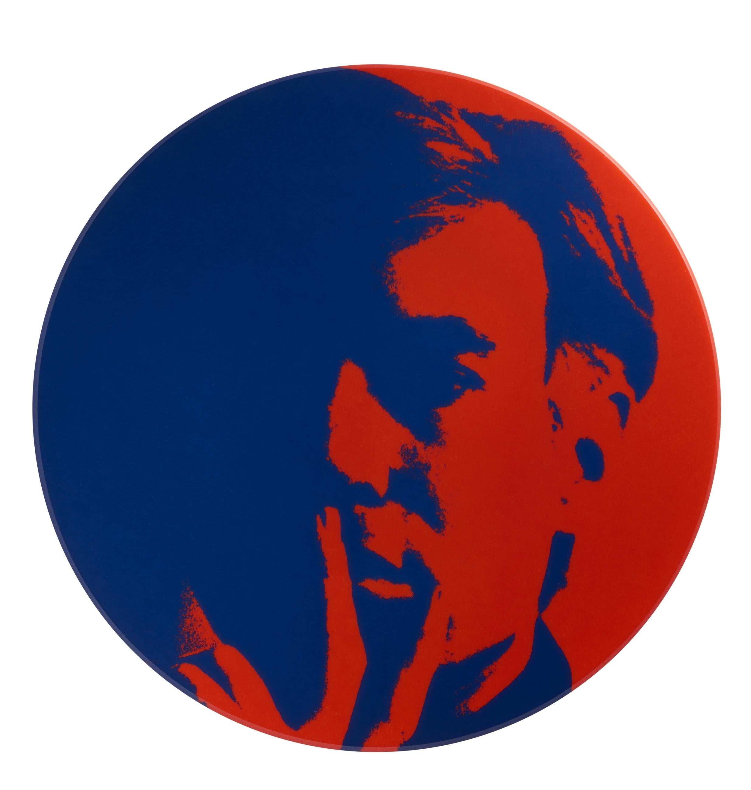 North American Self Portrait Plate, 'Red/Blue', After Andy Warhol