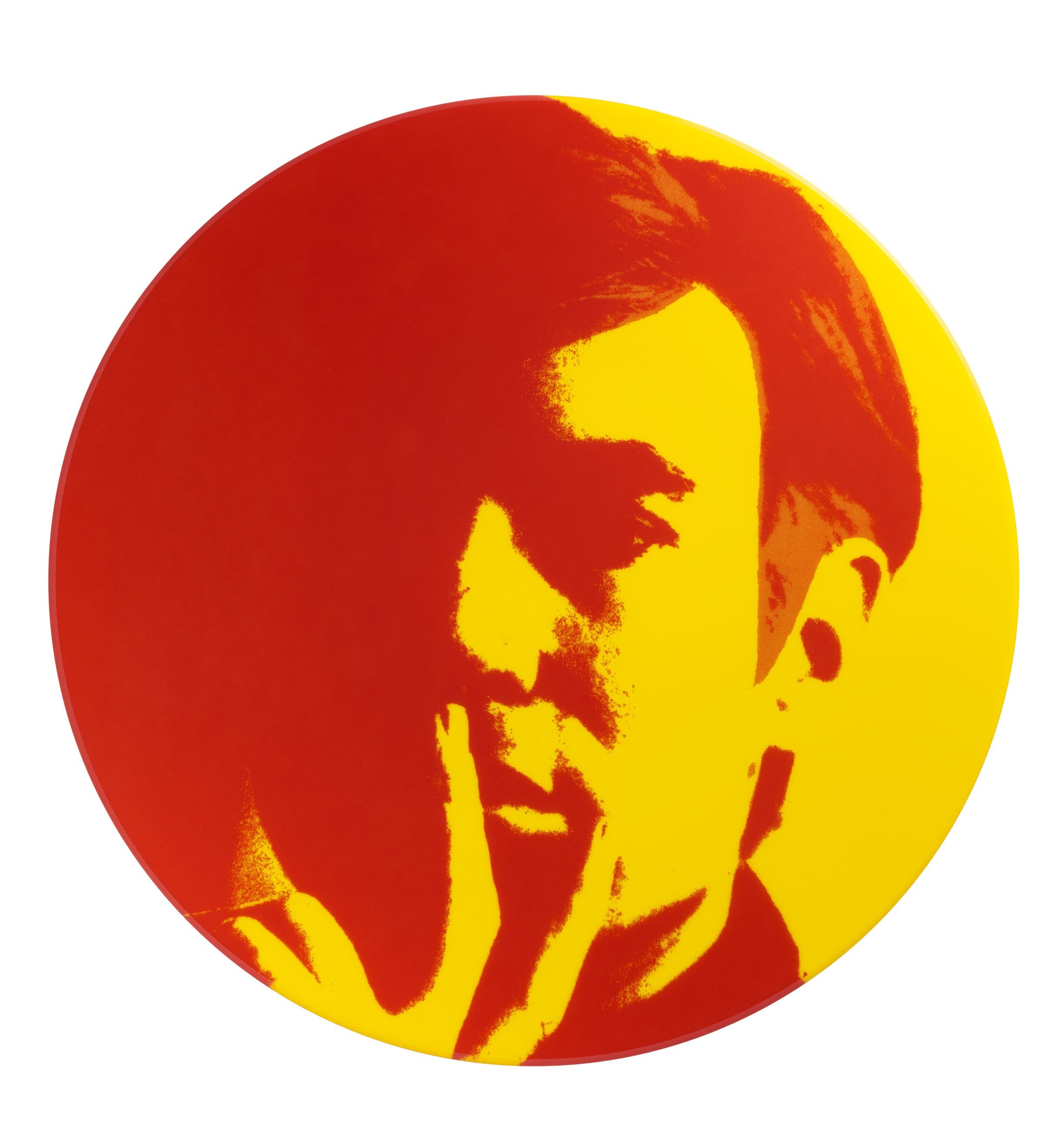 North American Self Portrait Plate, 'Red/Yellow', After Andy Warhol