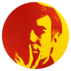 Self Portrait Plate, 'Red/Yellow', After Andy Warhol