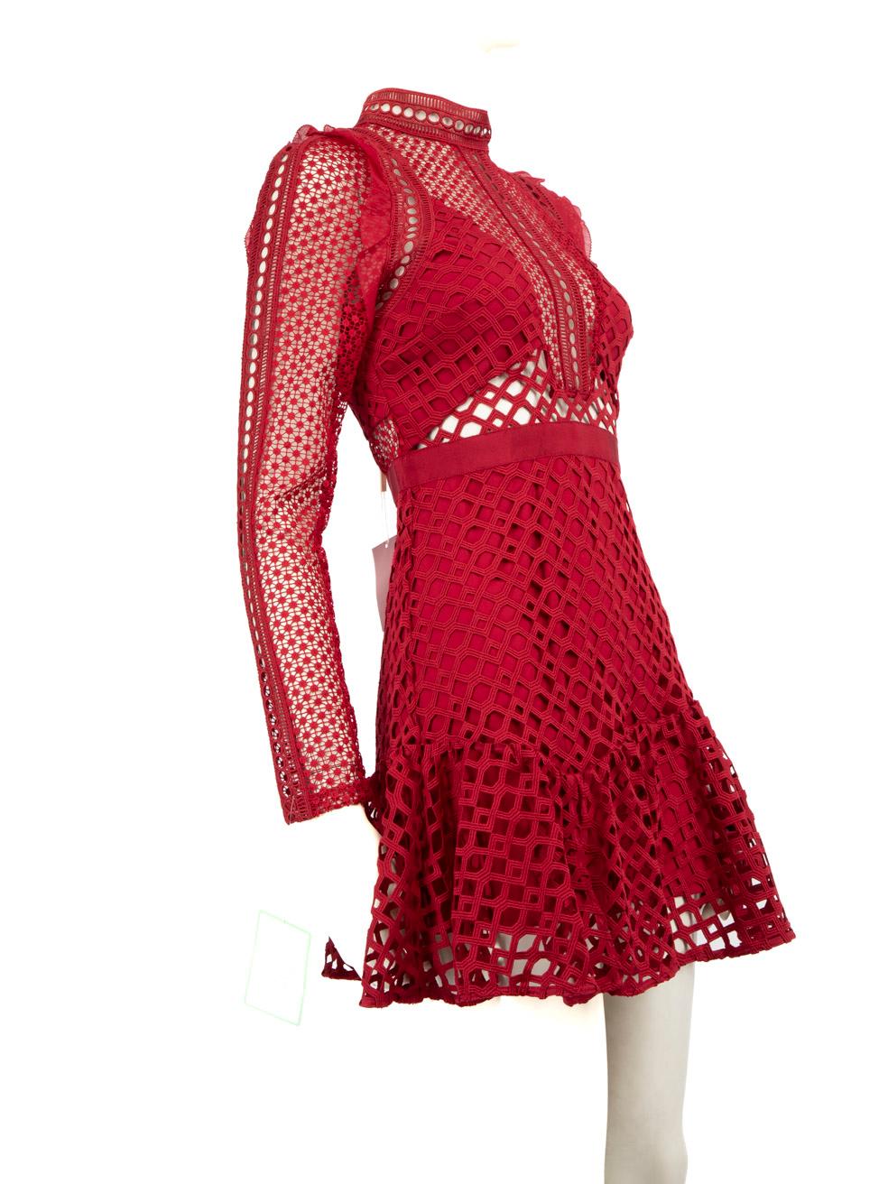 CONDITION is Never worn, with tags. No visible wear to the dress is evident. The frill detail on the back right shoulder has a small opening to the seam due to poor storage of this new Self-Portrait designer resale item.
 
 
 
 Details
 
 
