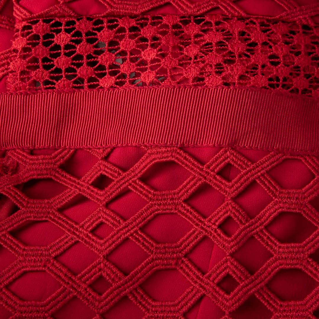 Women's Self-Portrait Raspberry Red Hall Mini Dress Size S