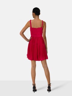 Self-Portrait Red Chiffon Mini Dress Size XL