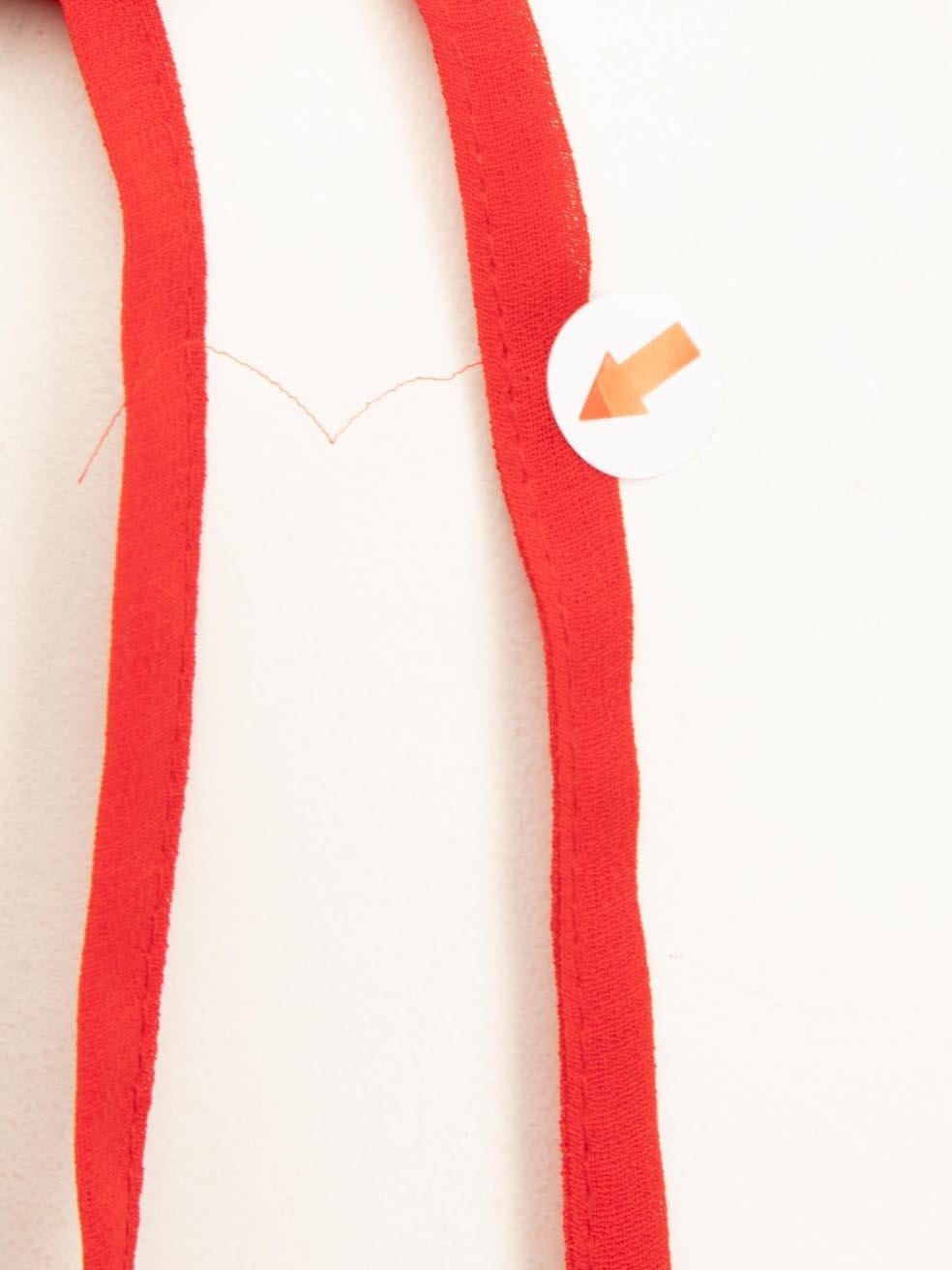 Women's Self-Portrait Red Chiffon Pleat Detail Mini Dress Size S For Sale