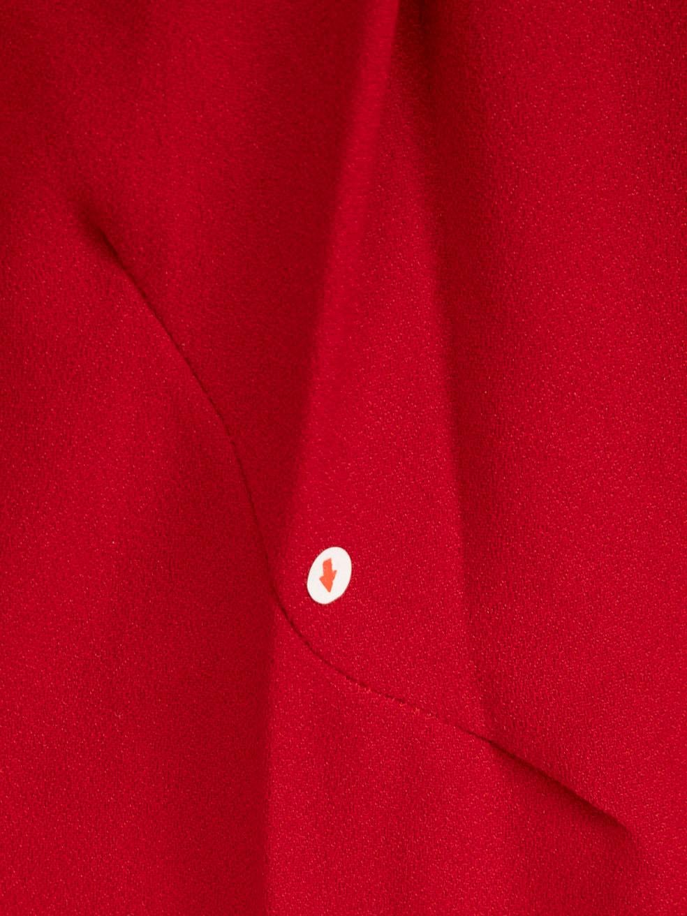 Women's Self-Portrait Red Sequin Puff Sleeve Midi Dress Size M For Sale