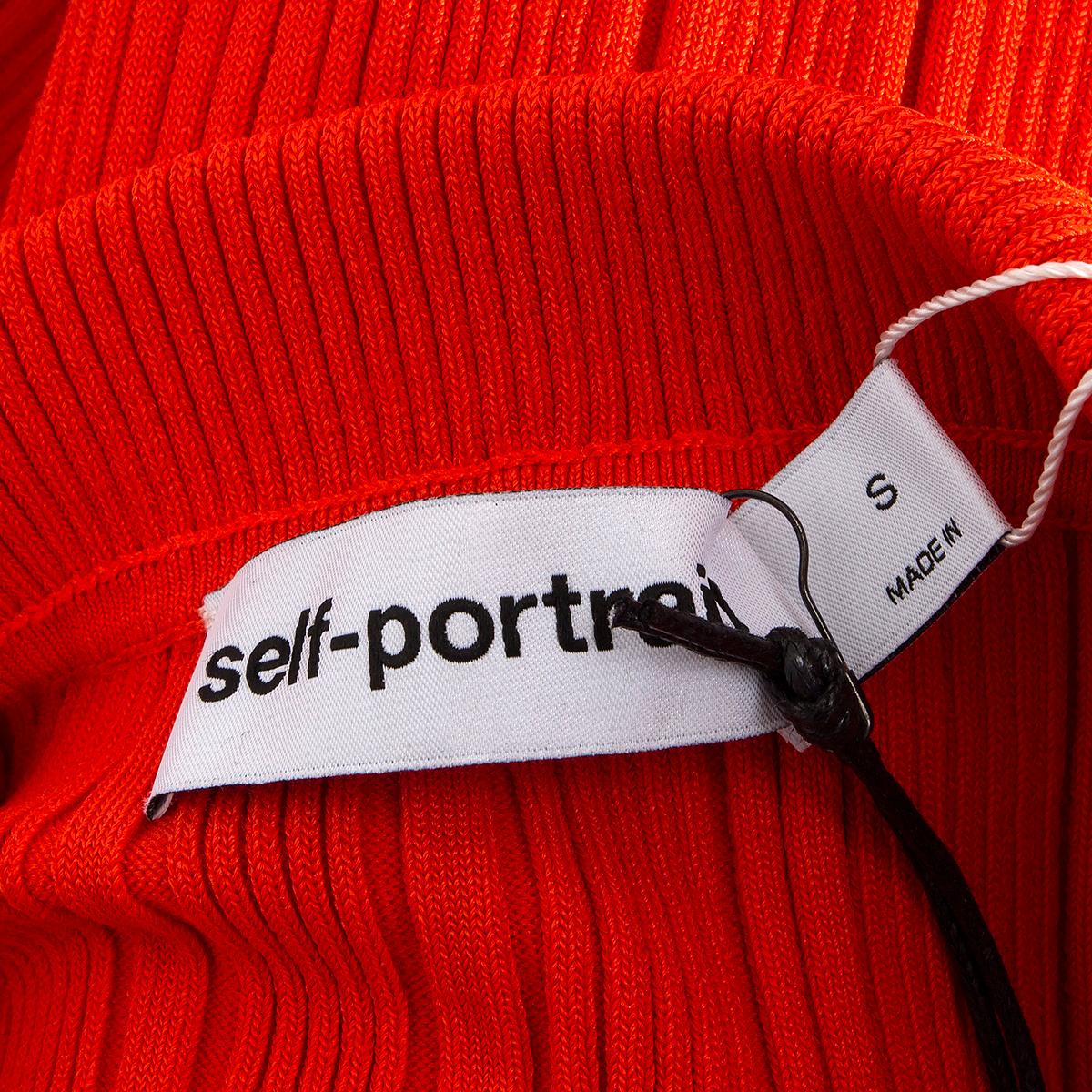 self portrait red knit dress