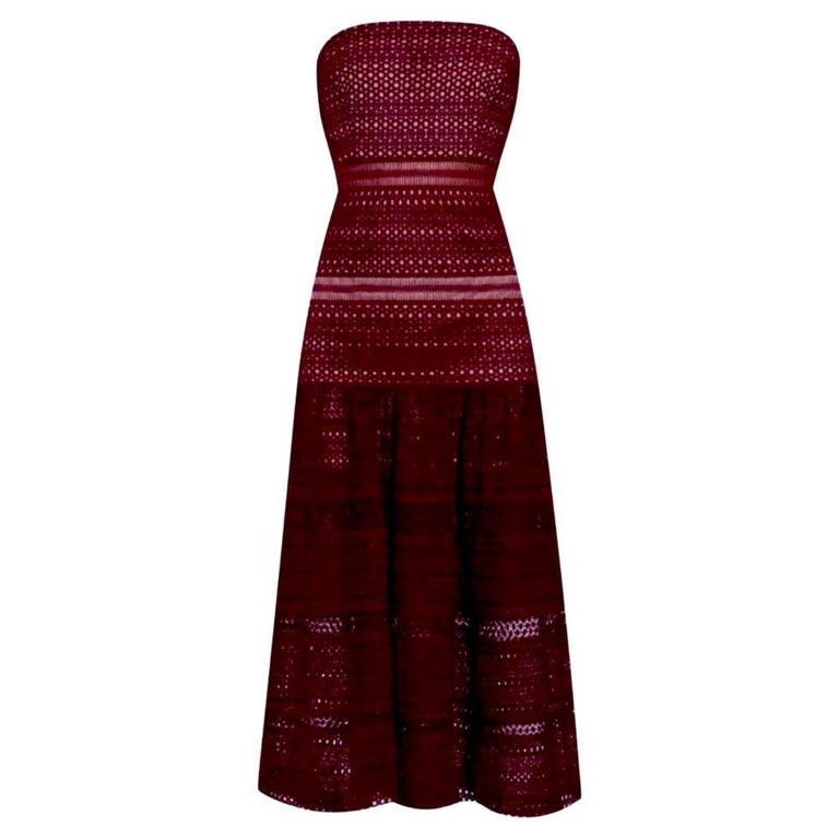self portrait red embroidered maxi dress Red Bow Embroidered Midi Dress – self-portrait-US main image 1