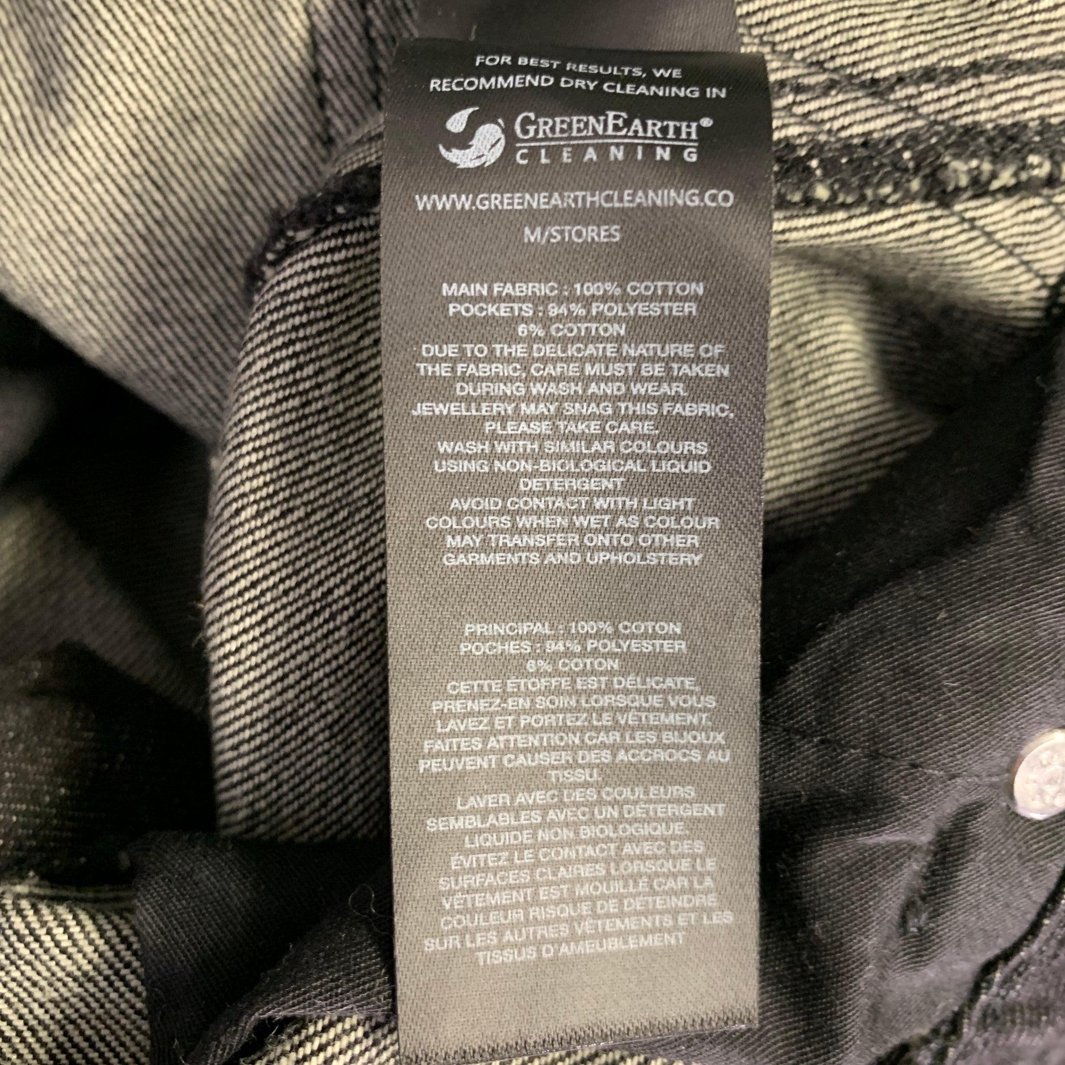 SELF-PORTRAIT Size 26 Black Cotton Five Pockets Jeans For Sale 2