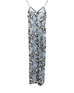 Self Portrait Sophia Embroidered Slip Dress in Multicolor Chiffon