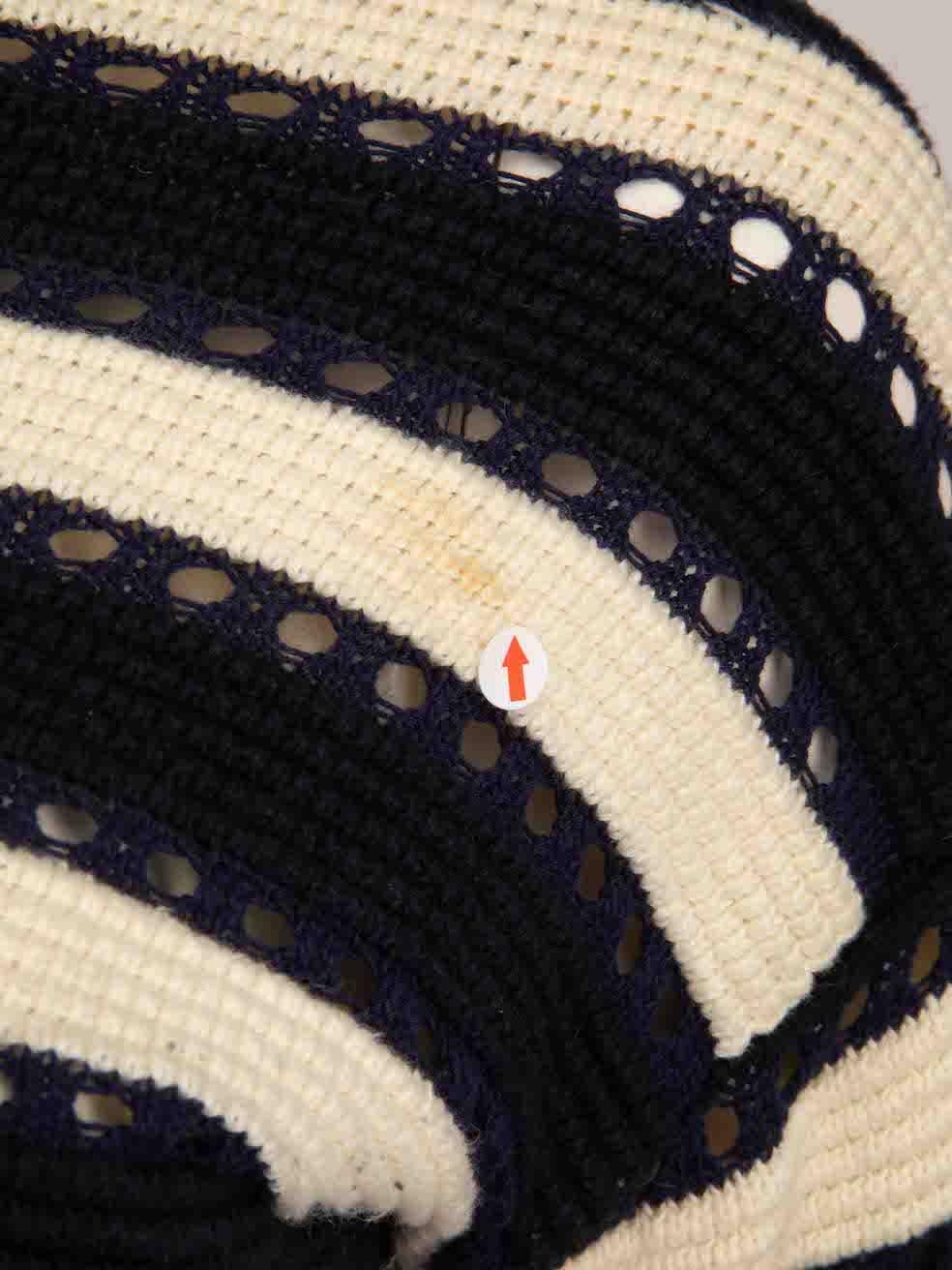 Women's Self-Portrait Stripe Knit Cropped Sweater Size S For Sale