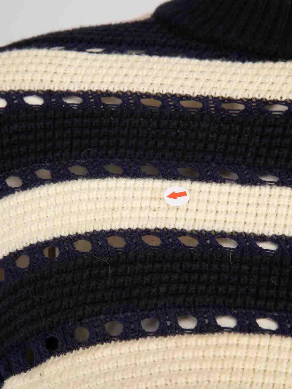 Self-Portrait Stripe Knit Cropped Sweater Size S For Sale 2