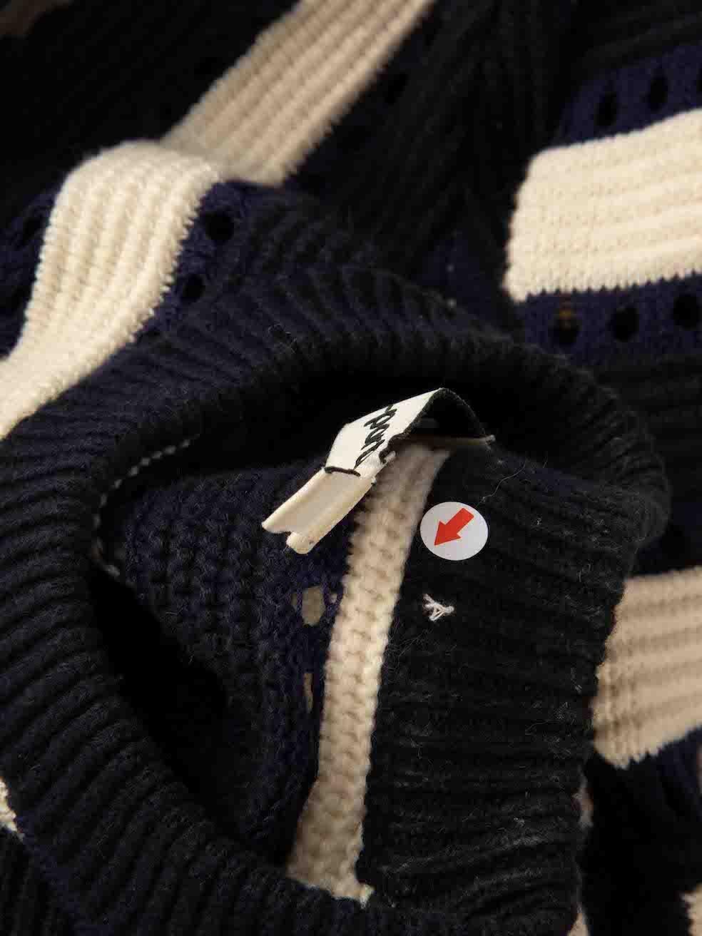 Self-Portrait Stripe Knit Cropped Sweater Size S For Sale 3