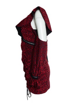 Self portrait, V neck frill mini dress in red