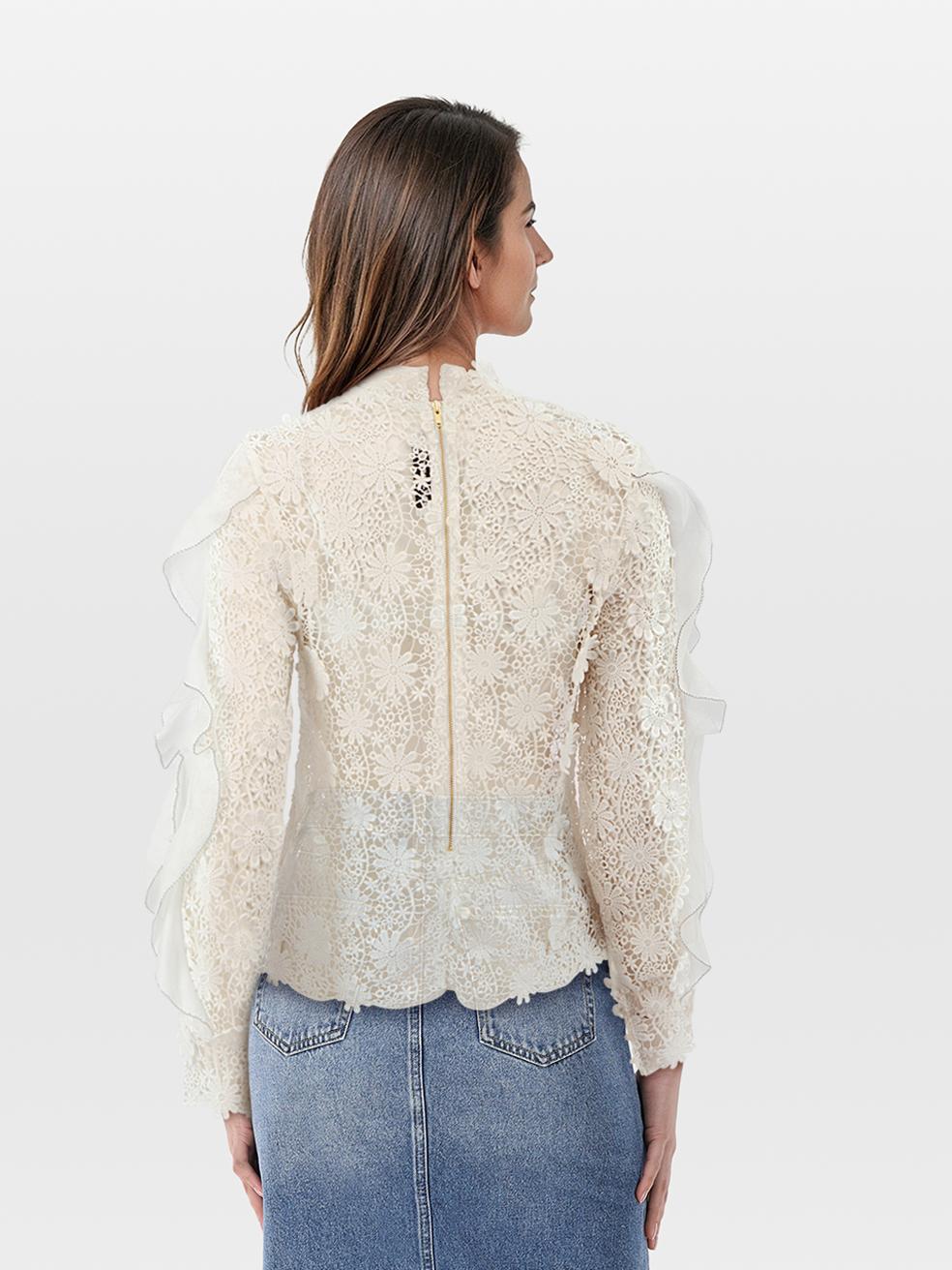 CONDITION is Very good. Minimal wear to the top is evident. Discolouration on the inside of the neckline, inside of the lower half and both armpits on the inside of this used Self-Portrait designer resale item. Please note the composition label is