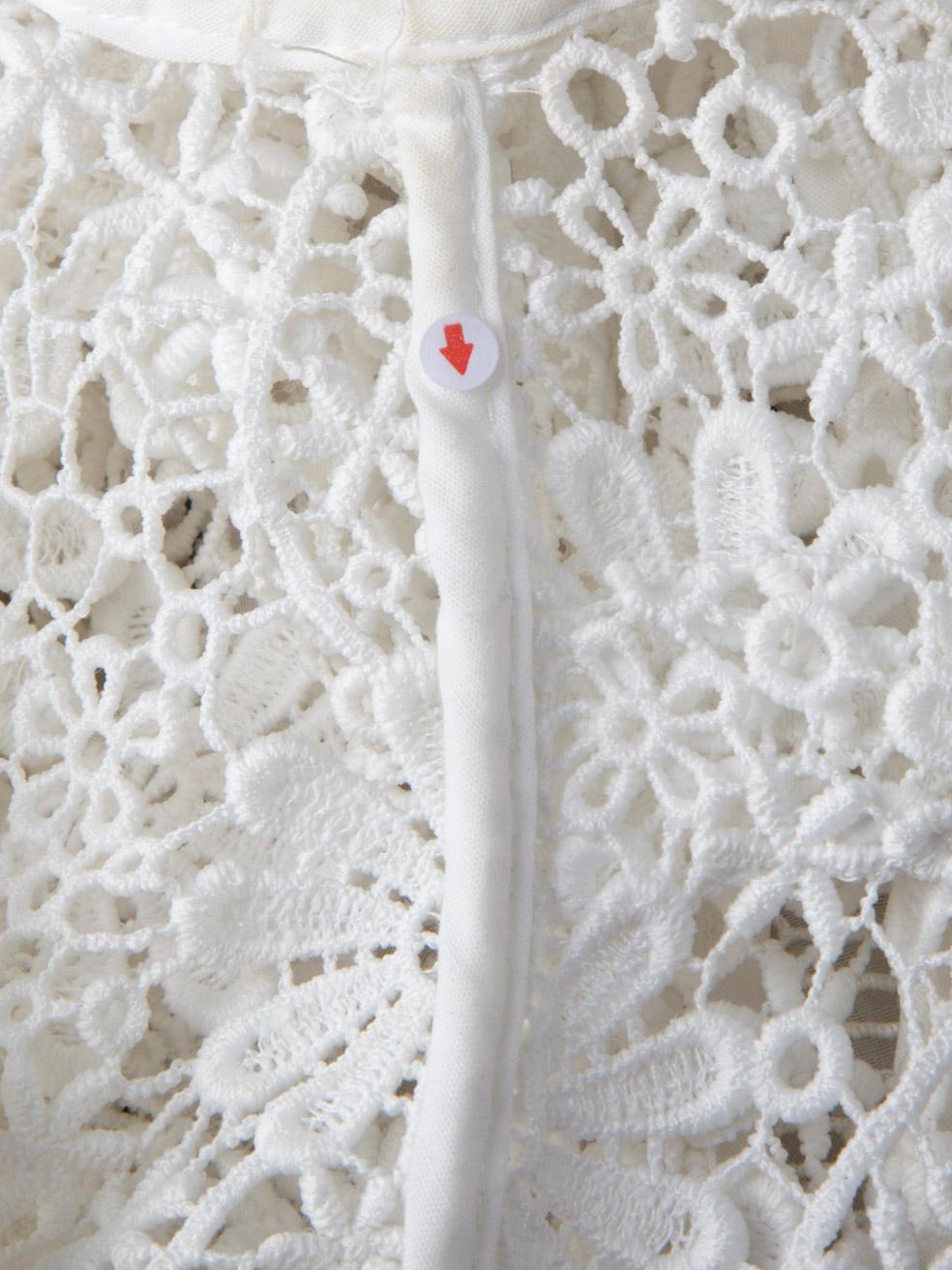 Chemisier en broderie anglaise blanc de Self-Portrait Taille XS Excellent état - En vente à London, GB