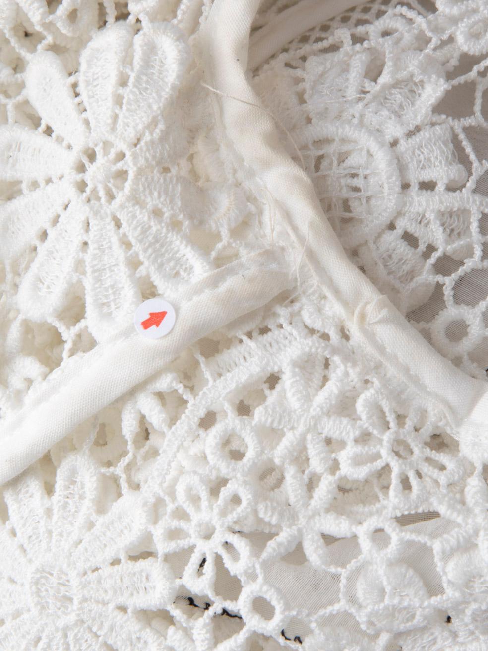 Chemisier en broderie anglaise blanc de Self-Portrait Taille XS Pour femmes en vente