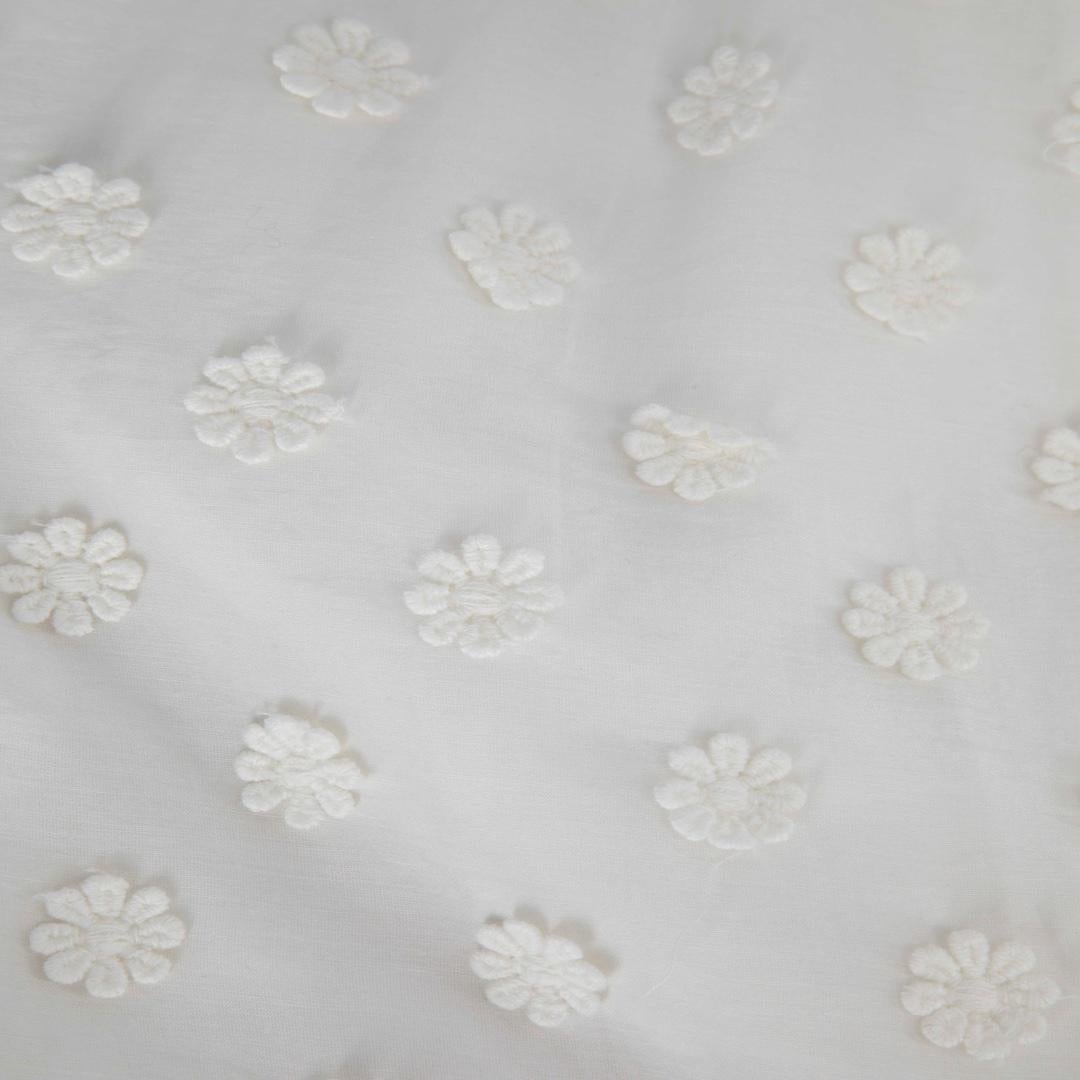 Self-Portrait White Floral Drape Sleeve Detail Dress Size L In Good Condition For Sale In London, GB
