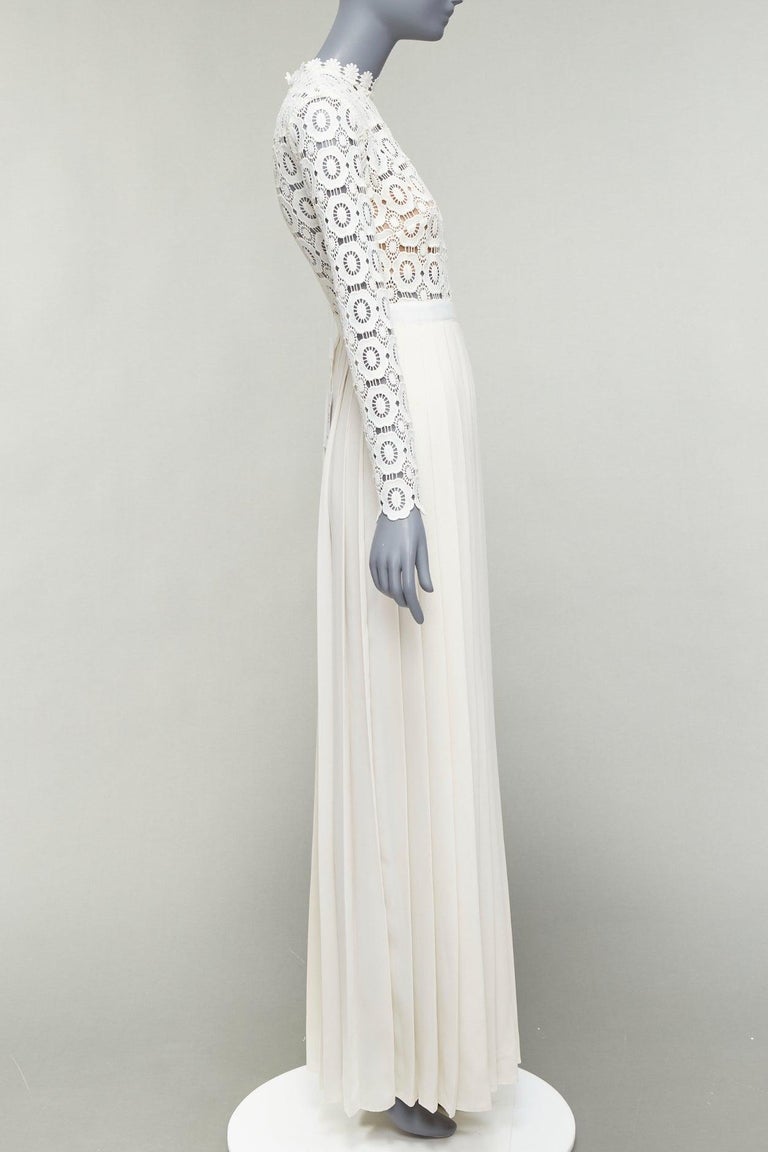 SELF PORTRAIT white floral lace pleated high slit dress UK6 XS Kate  Middleton at 1stDibs | self portrait kate middleton dress, kate middleton  inspired dresses