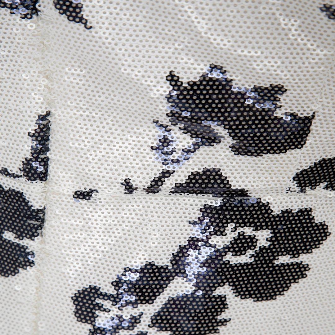 Self-Portrait White Floral Sequinned Dress Size XL In New Condition For Sale In London, GB