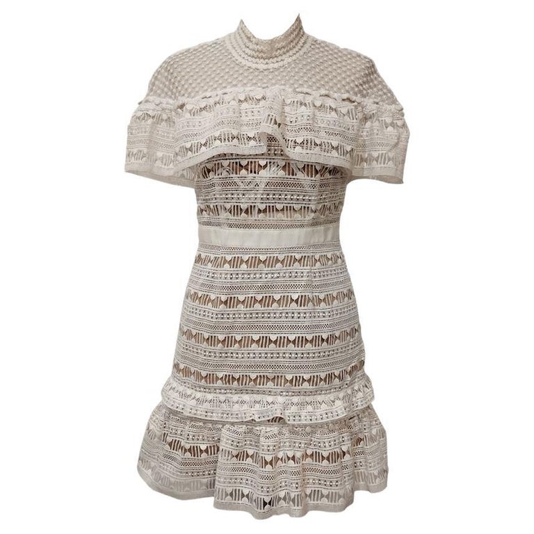 Self Portrait White Lace Dress XS For Sale at 1stDibs Self Portrait White Lace Dress XS For Sale at 1stDibs