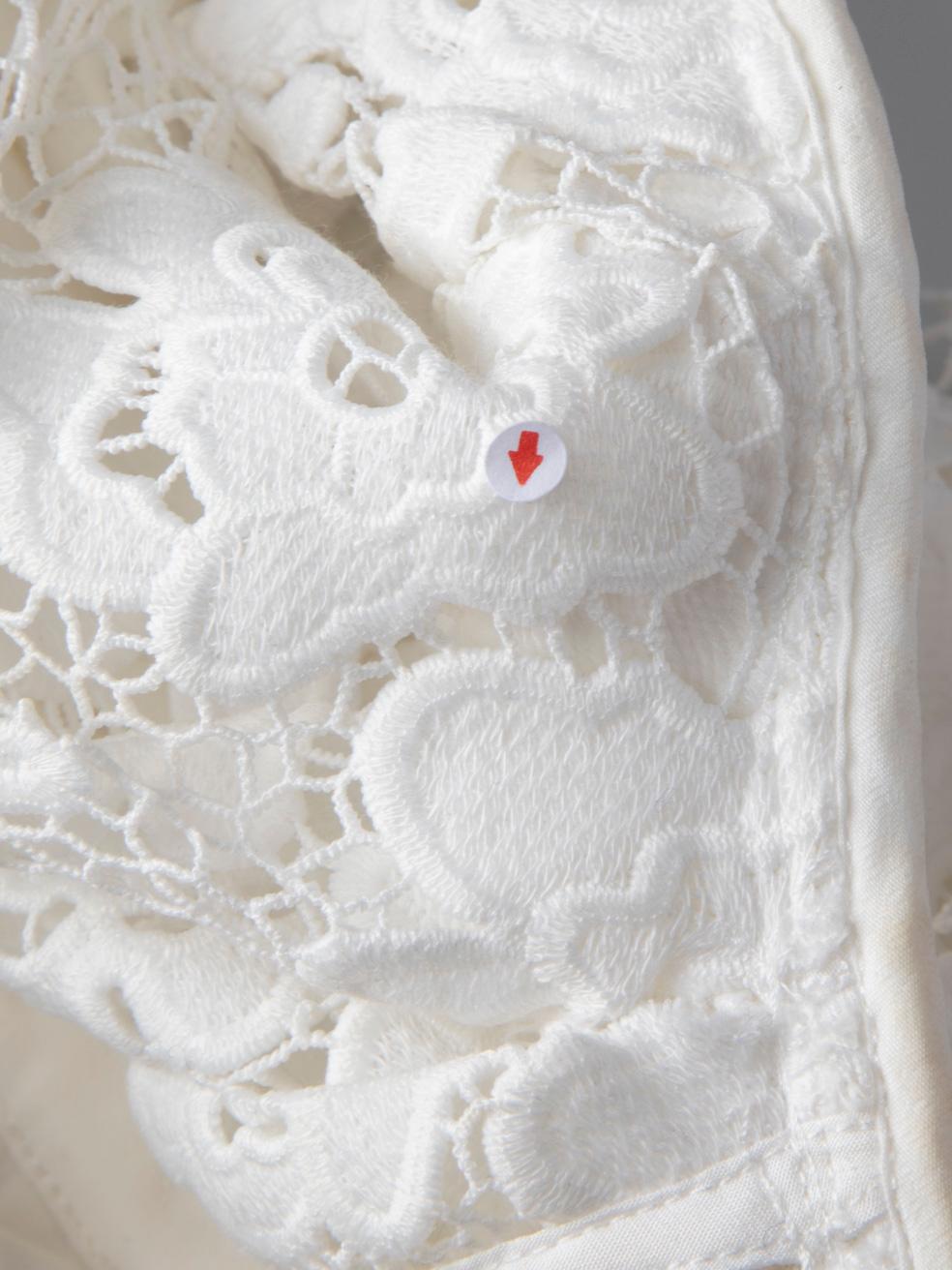 Women's Self-Portrait White Lace Floral Midi Dress Size L