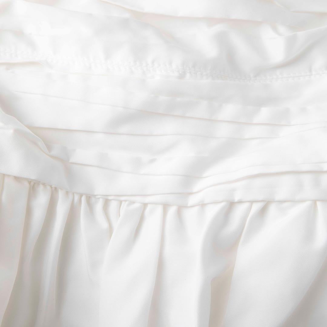 Self-Portrait White Puff Sleeve Midi Dress Size M In New Condition For Sale In London, GB