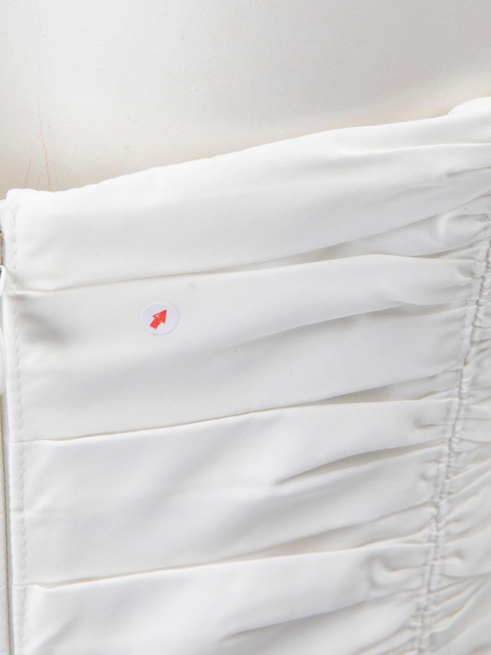 Self-Portrait White Puff Sleeve Midi Dress Size M For Sale 4