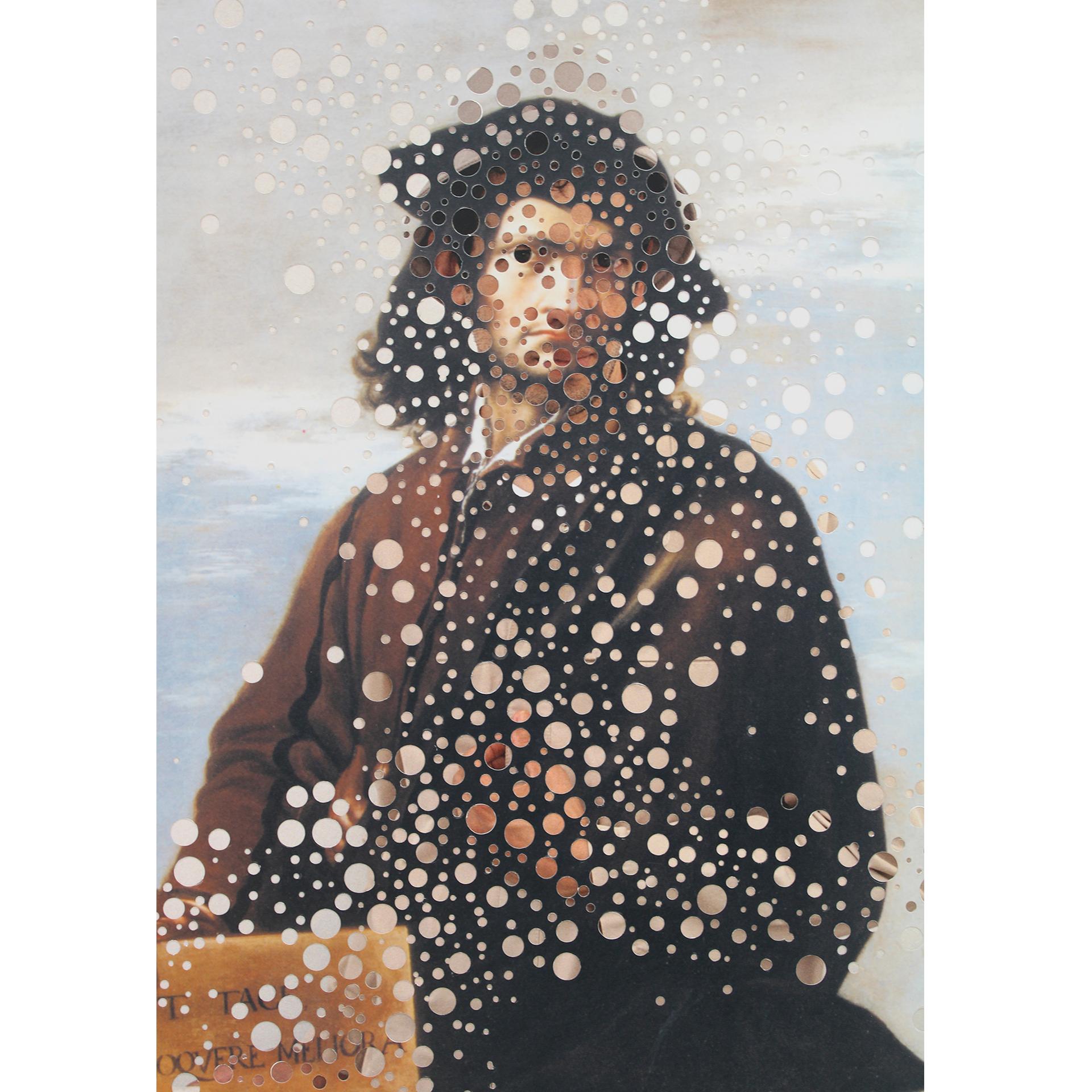 Alfonso Albano, Self-portrait with Salvator Rosa. Ed 1/3, 2002. Perforated RC paper.

São Paulo, Brasil, 1964.

In his photographs, installations, projections and objects, Albano Afonso explores light, the intangible element that makes vision of the