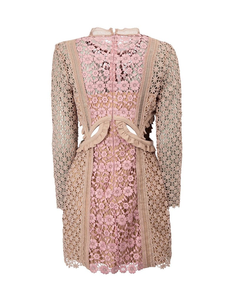 chinese dress ladies Self-Portrait Payne Lace Cut-out Mini Dress  Runway Catalog