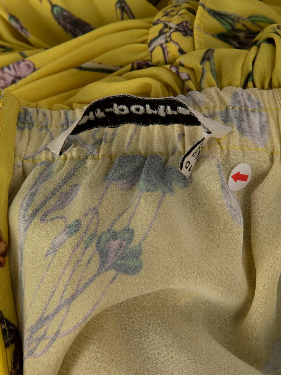Self-Portrait Maxi Vestido Amarillo Estampado Floral Talla XXS 1